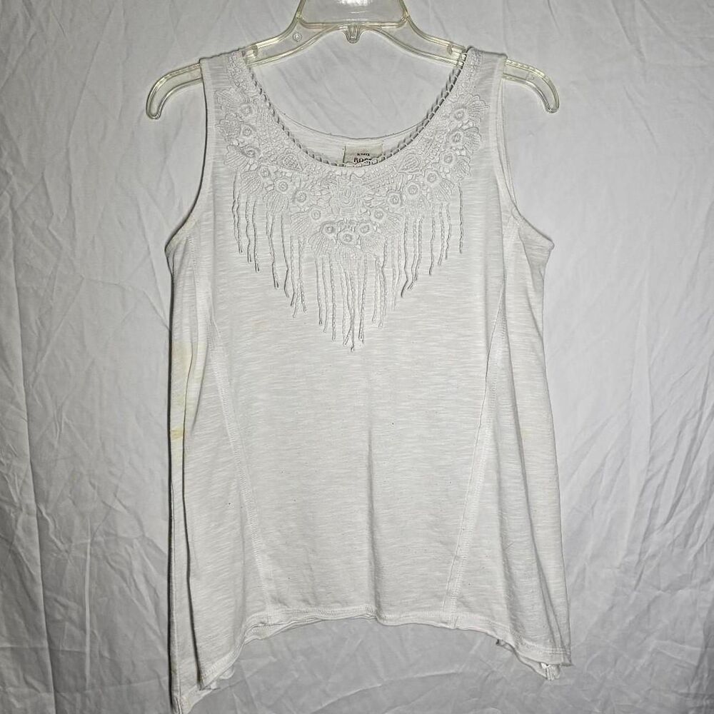 Whimsigoth boho crochet accent sleeveless top